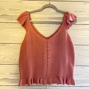 Jessica Simpson Cable  Knit Sweater Tank Top XL